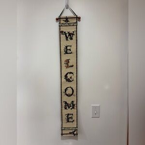 Welcome Wall Hanging with Floral Accents